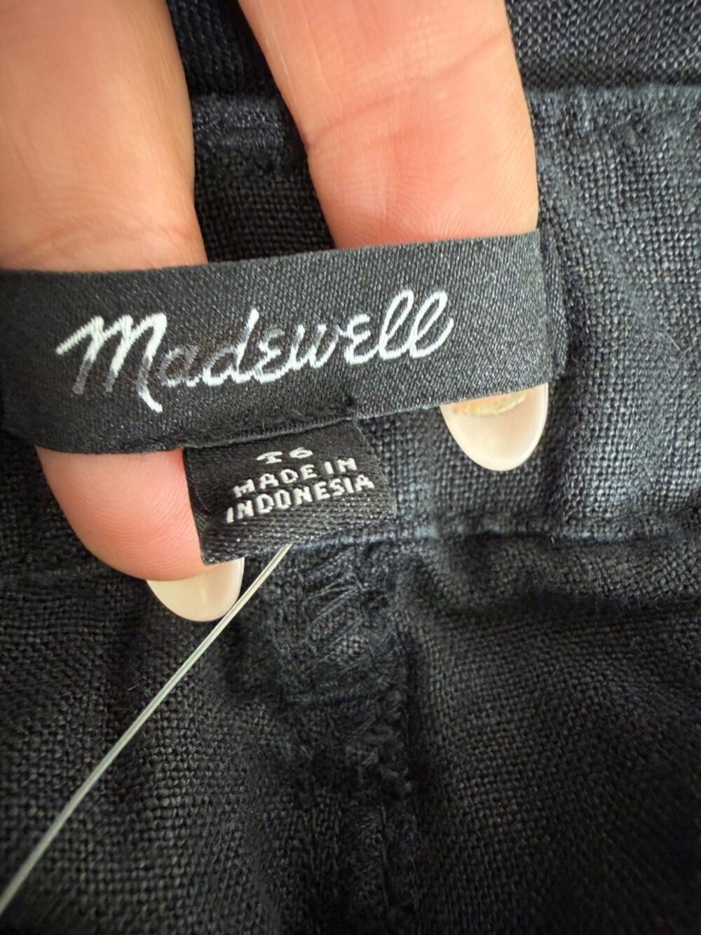 Madewell The Tall Zoe Relaxed Straight Pant 100% Linen Tall Summer Staple Sz6 - Picture 6 of 16